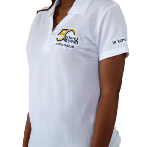Embroidered Polo (Women, White)